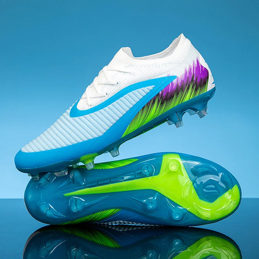 Botas de fútbol para hombre, nuevas, ultraligeras, para entrenamiento al aire libre, dropshipping, zapatillas de fútbol con tacos, clavos largos FG antideslizantes