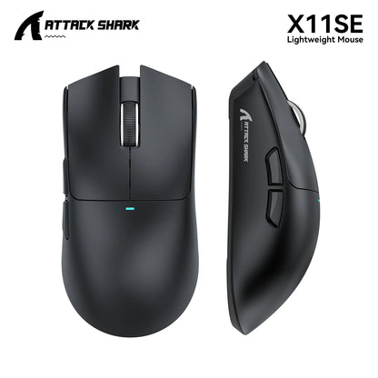 Mouse da gaming ATTACK SHARK X11 e mouse wireless X11 SE 22000 DPI, sensore PAW3311, BT/2.4G/cablato, ultraleggero 59g, 2000W clic