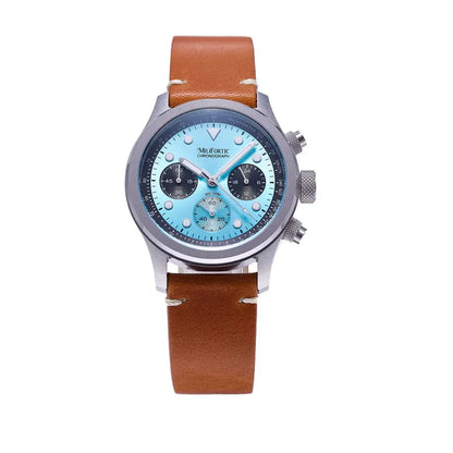 Milifortic 39MM Fashion Chronograph Watch Man R086 Retro C3 Luminous Stainless Steel Waterproof 100M VK63 Quartz Watches For Man