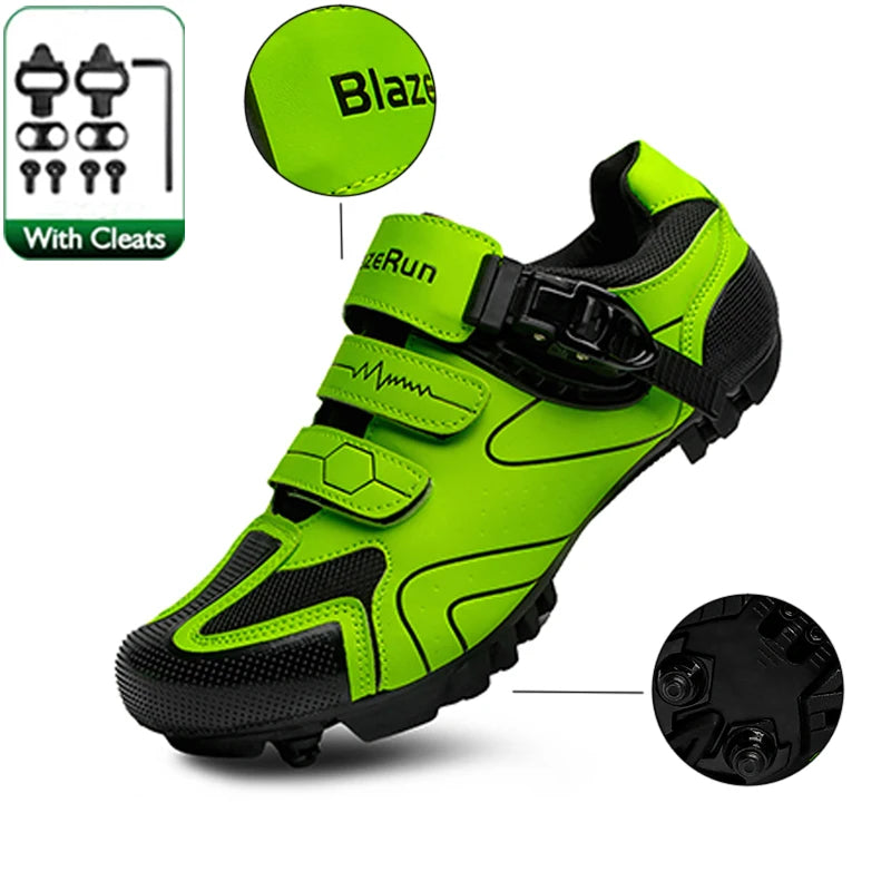Primavera, scarpe da ciclismo MTB con morsetti da uomo, scarpe sportive in carbonio, velocità, corsa in montagna, scarpe da mountain bike