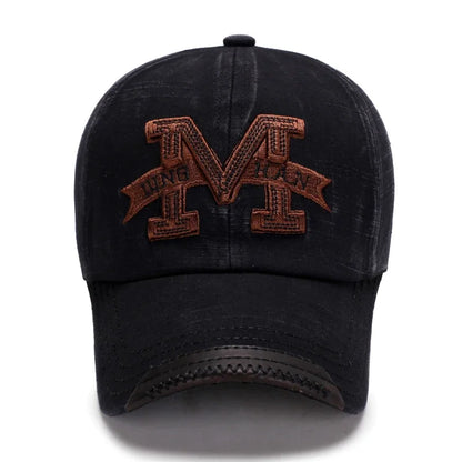 Spring and Autumn Washed Hats Mens Casual Old Baseball Caps Outdoor Embroidered Sun Hats
