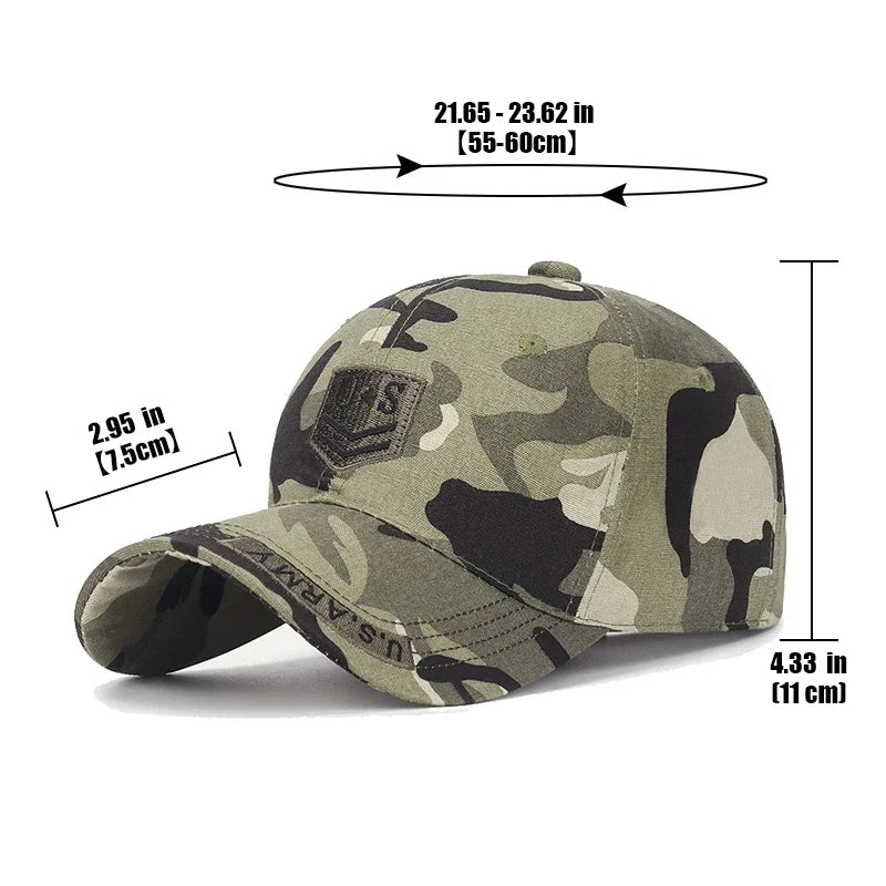 Frühling- und Herbst-Baseballkappe aus weicher Baumwolle für den Outdoor-Bereich, vielseitig kombinierbar, mit Sonnenblende, im Camouflage-Design