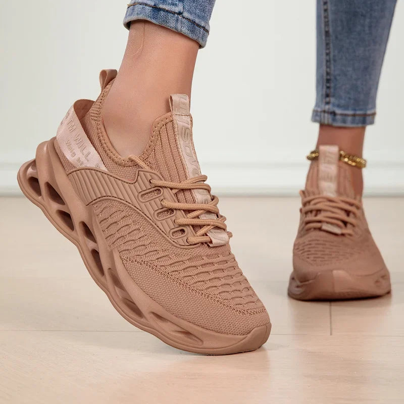 Baskets décontractées roses pour femmes et hommes, chaussures Blade, grandes tailles (46), chaussures de course légères et respirantes pour hommes, baskets de sport en mesh