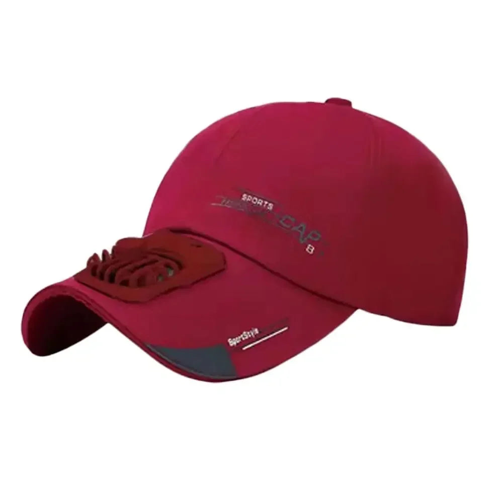 Cappellino da baseball con ventola, ventilatore rinfrescante ricaricabile via USB per l’estate, protezione solare per il golf all’aperto, cappellino con visiera regolabile a 2 velocità, cappellino da escursionismo con ventola