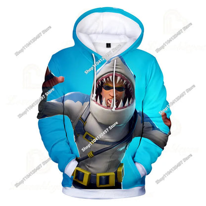 Game Fortnite Hoodies Teenager Boys Hoodie Kids Sweatshirts Cartoon Leisure Outwear Children Cosplay Pullovers Streetwear Gift
