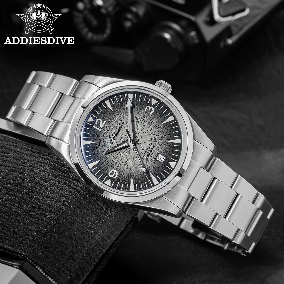 ADDIESDIVE AD2508 Herren-Taucheruhr, leuchtend, 100M wasserdicht, 316L-Edelstahl, 8215-Uhrwerk, automatische mechanische Uhr