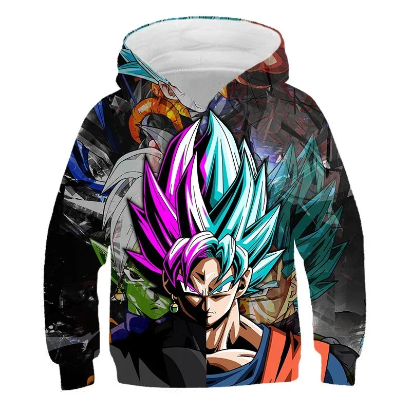 2025 Autumn Cool Dragon Ball Z Kids Boys Sweatshirts Children Casual Boy Hoodies Pullover Anime Dragon Ball Hoodie Hooded Coats
