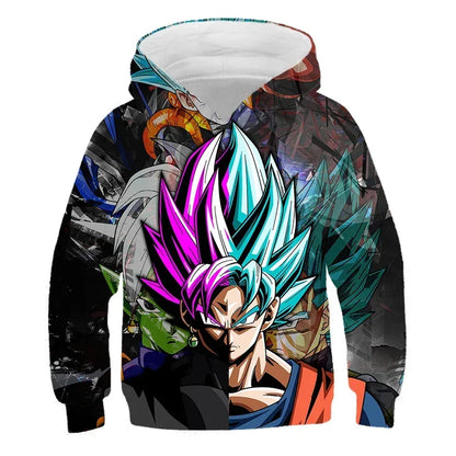 2025 Autumn Cool Dragon Ball Z Kids Boys Sweatshirts Children Casual Boy Hoodies Pullover Anime Dragon Ball Hoodie Hooded Coats