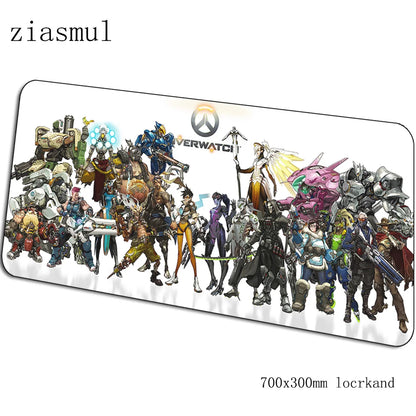 Overwatch mouse pad Cartoon Computer Mat 700x300x3mm gaming mousepad large Indie Pop mouse pad keyboard games PC gamer desk