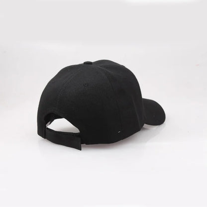 Juoda vienspalvė beisbolo kepuraitė su snapback užsegimu, laisvalaikio hiphopo Dad Hat kepurė vyrams ir moterims, unisex