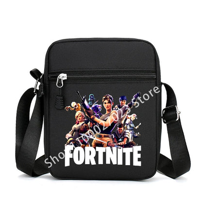 Mala de ombro Fortnite para homem adulto, estilo cartoon e anime, mala tiracolo quadrada em lona para homem e mulher, moda, viagem, desporto, presente de aniversário adorável
