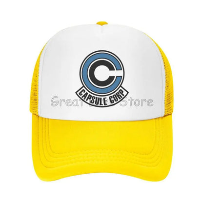 Capsule Corp – czapki baseballowe z siateczką, unisex, czapki typu „trucker” w stylu hip-hopowym, czapki „dad hat” z motywami anime DBZ, czapki wyścigowe z regulacją, letnie czapki typu „trucker” i czapki typu „snapback”