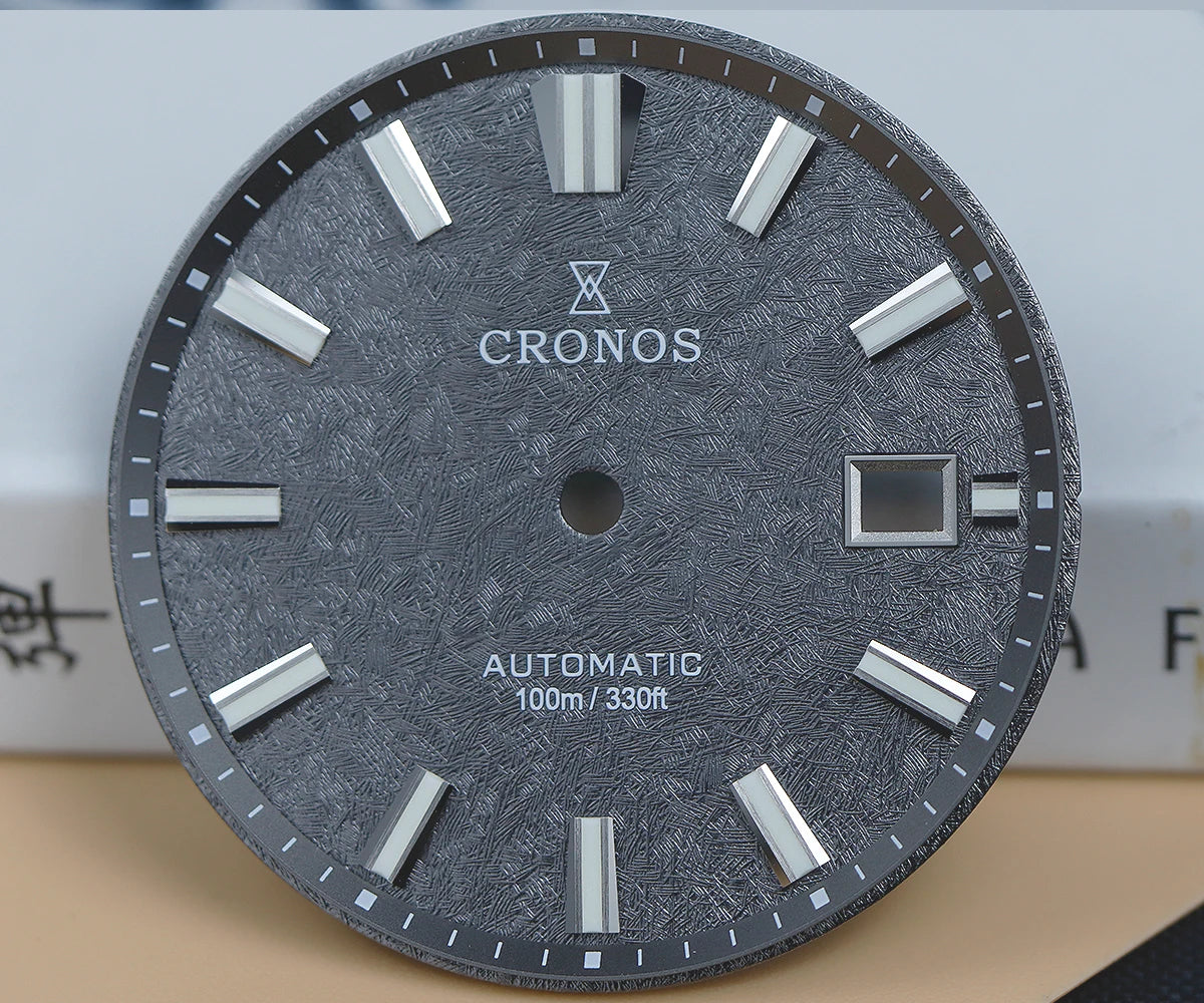 Cronos Men's Watch 39mm Automatic Wristwatch White Dial Solid Links Sapphire 10 ATM L6037M