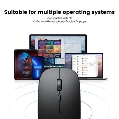 Rechargeable Wireless Mouse Bluetooth 2.4GHz Dual Modes Ergonomics DPI Readjustable Silence USB Portable Mouse for PC Laptop