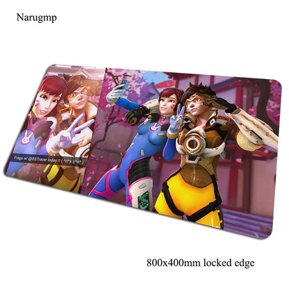 Overwatch Mauspad 80x40cm Gaming-Mauspad Halloween-Geschenk großes Mauspad Gamer-Computertischmatte Notebook-Mousemat PC