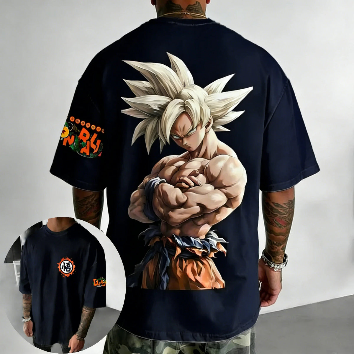 Dragon Ball Anime Pure Cotton T-shirt Summer New Goku Printed Men's and Women's Harajuku Hip Hop Casual Short Sleeve Top