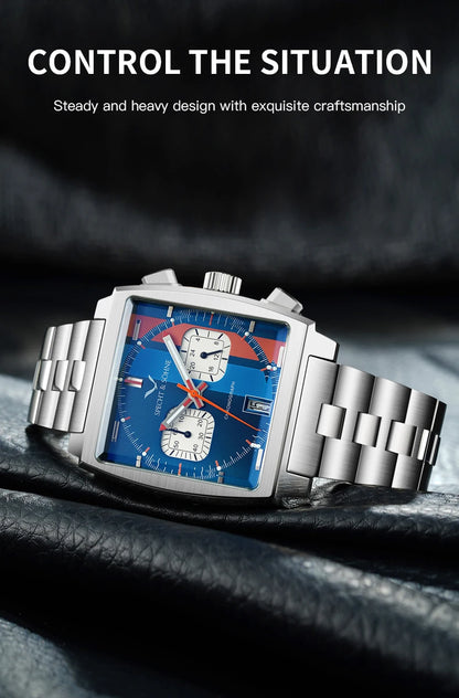 Specht & Söhne New Hot Watches Men Luxury Brand Male Japan VK64 Chronograph Trendy Sport Wristwatch Waterproof