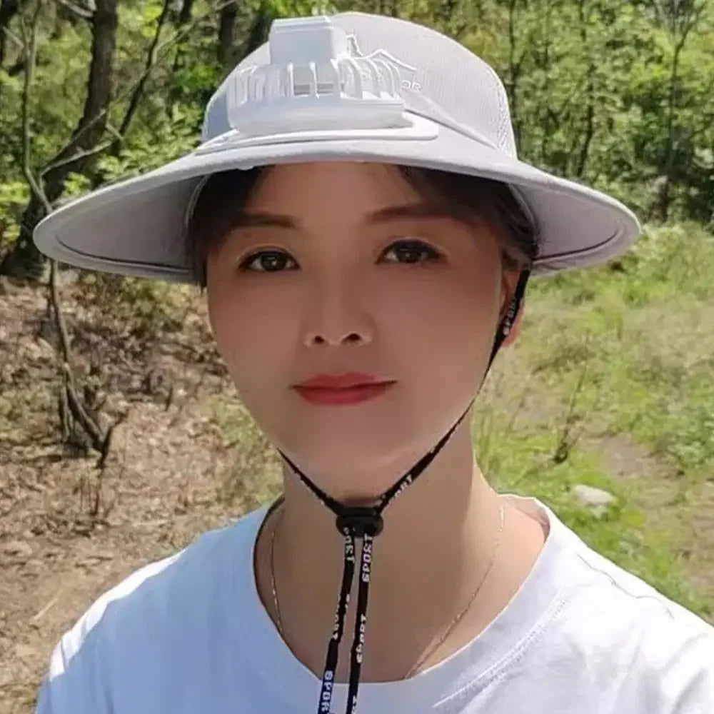 Cappellino da baseball con ventola, ventilatore rinfrescante ricaricabile via USB per l’estate, protezione solare per il golf all’aperto, cappellino con visiera regolabile a 2 velocità, cappellino da escursionismo con ventola