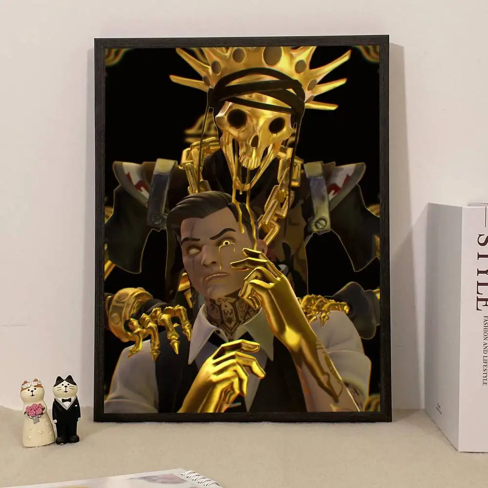 Poster de Jogo F-Fortnite Surpresa — Decoração de Casa, Quadro de Parede para Escritório e Sala de Estar