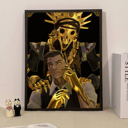 Poster de Jogo F-Fortnite Surpresa — Decoração de Casa, Quadro de Parede para Escritório e Sala de Estar