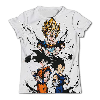 Cartoon Anime 7 Dragon Ball T-shirt for Children and Boys Cartoon T-shirt Short Sleeved Summer Men's Top Short Sleeved T-shirt