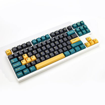 KBDiy GMK MarrsGreen Teclas Retro PBT ISO Double Shot Perfil Cherry para Teclado Mecânico Gaming com Switches MX