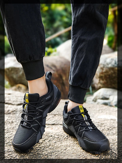 Zapatillas de senderismo para hombre, calzado deportivo todoterreno para exteriores, malla transpirable, antideslizantes y resistentes al desgaste, zapatillas de senderismo y ciclismo outdoor
