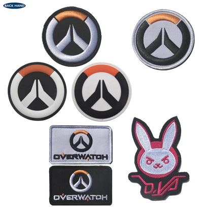 Overwatch D.Va bestickter Magic-Arm-Patch-Sticker für Cosplay, Rucksack und Kleidung – Aufkleber-Dekoration, Fan-Merchandise, Geschenk