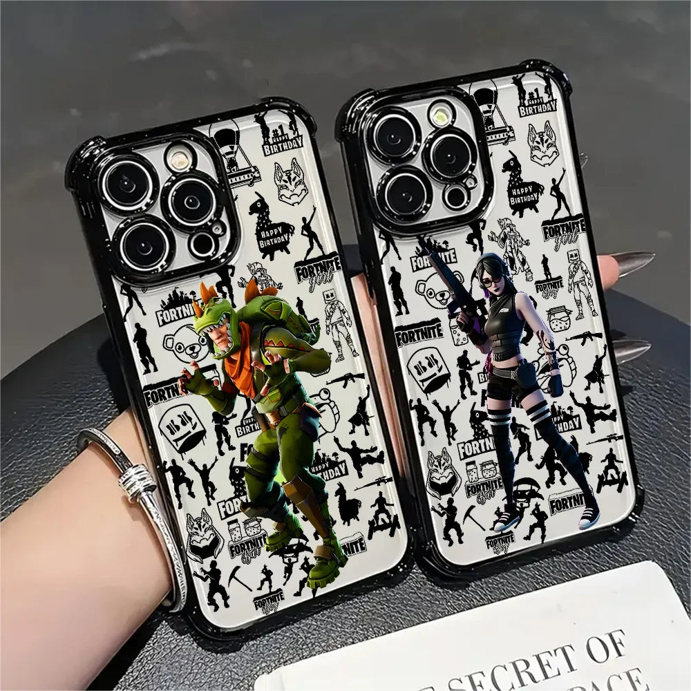Capa de telemóvel Hot Game F-Fortnites Plating para Samsung A37 A57 A07 A36 A16 A06 A35 A55 A25 A26 A05s A15 A54 A34 A24 A14 A05 4G 5G