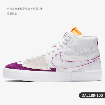 Originální pánské a dámské skateboardové boty Nike SB BLAZER ZOOM s polovou výškou DA2189-100