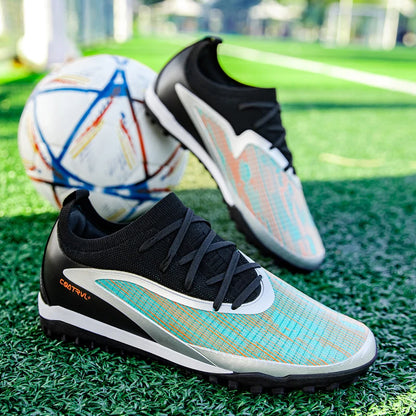 New Men's Football Boots Outdoor Cleats Breathable Adult Non-Slip Soccer Shoes Sport Long Spikes Training Boys Match Comfortable