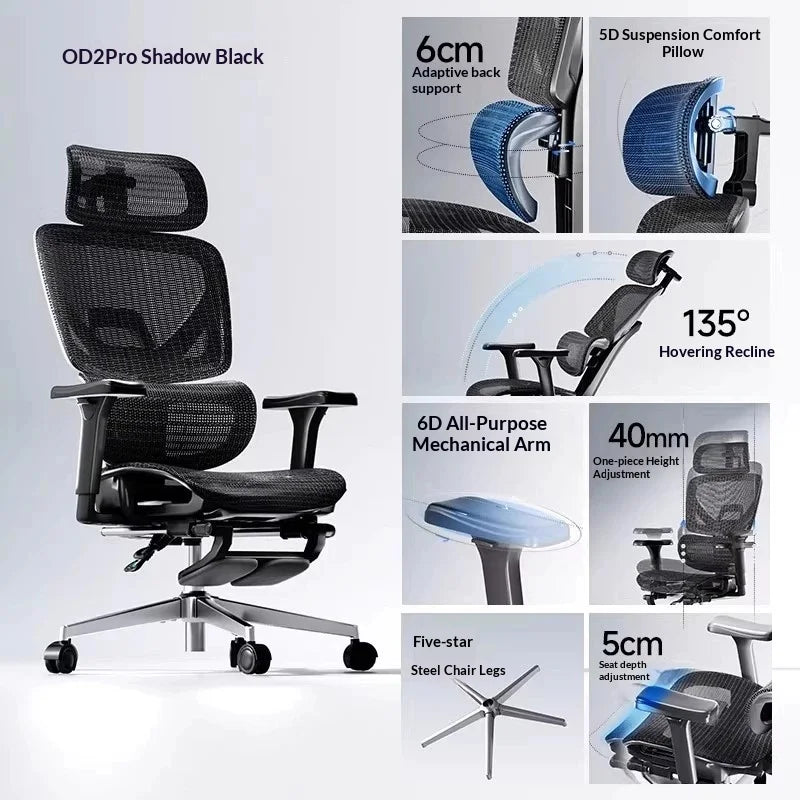 Sedia da ufficio in rete ergonomica executive per computer e gaming, arredo moderno girevole con ruote e regolabile, sedia gaming ergonomica