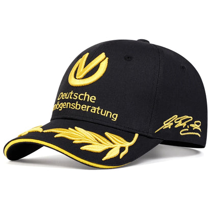 Unisex Gold Letter Embroidery Baseball Caps Spring and Autumn Outdoor Adjustable Casual Hats Versatile Snapback Sunscreen Hat