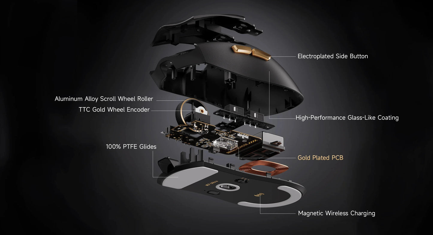 MCHOSE K7 Ultra trådløs gamingmus PAW3950 dobbelt 8K polling rate let magnetisk trådløs opladningsdock esport kontor
