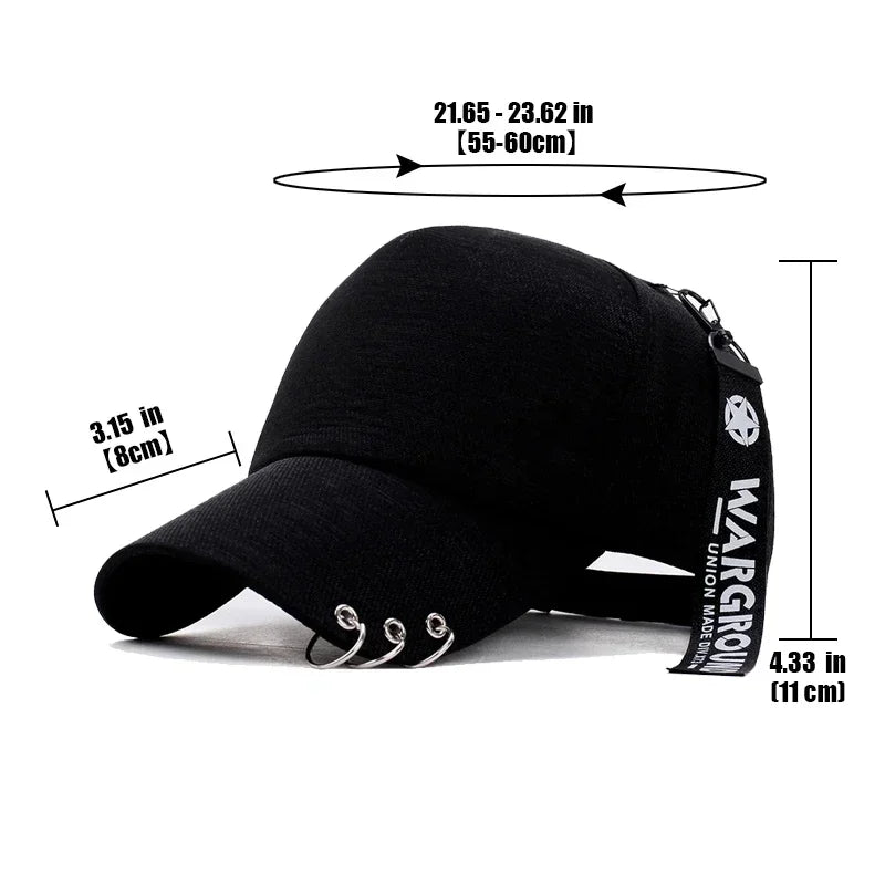 Personalisierte Baseballcap aus Metall mit klassischem Schirmdesign, leicht und atmungsaktiv! Vier Farben zur Auswahl