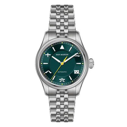 San Martin 39.5mm Retro Chinese Characters Indices Dial Men Pilot Watch YN55 100M Waterproof BGW-X1 Luminous SN0033C