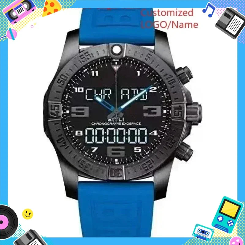 A11 Store Customized Watch Men's Sport Aerospace Evo Black Blue Rubber Luxury Digital Watch Fashion Watches