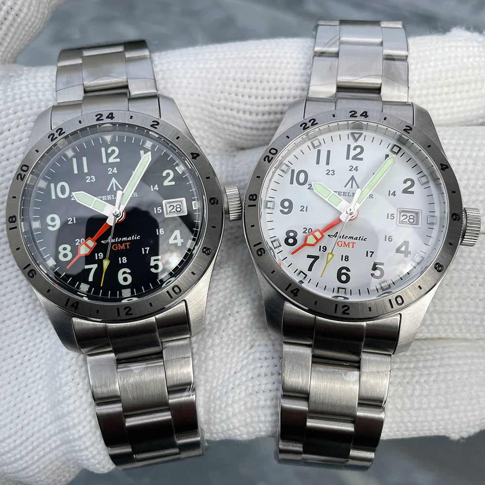 STEELFLIER Official SF792 GMT Mechanical Wristwatch NH34 Movement Super BGW9 C3 Luminous 200M Waterproof Men's Luxury Dive Watch