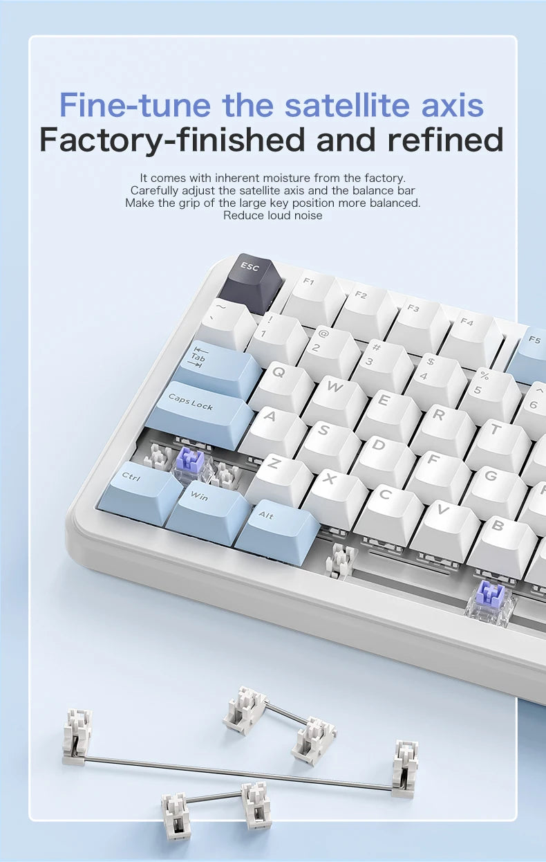 F75 Mechanical Keyboard FREEWOLF * AULA F75 Bluetooth Three-mode Keyboard, Dedicated for Gaming and Office Use