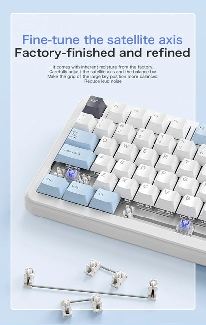 F75 Mechanical Keyboard FREEWOLF * AULA F75 Bluetooth Three-mode Keyboard, Dedicated for Gaming and Office Use
