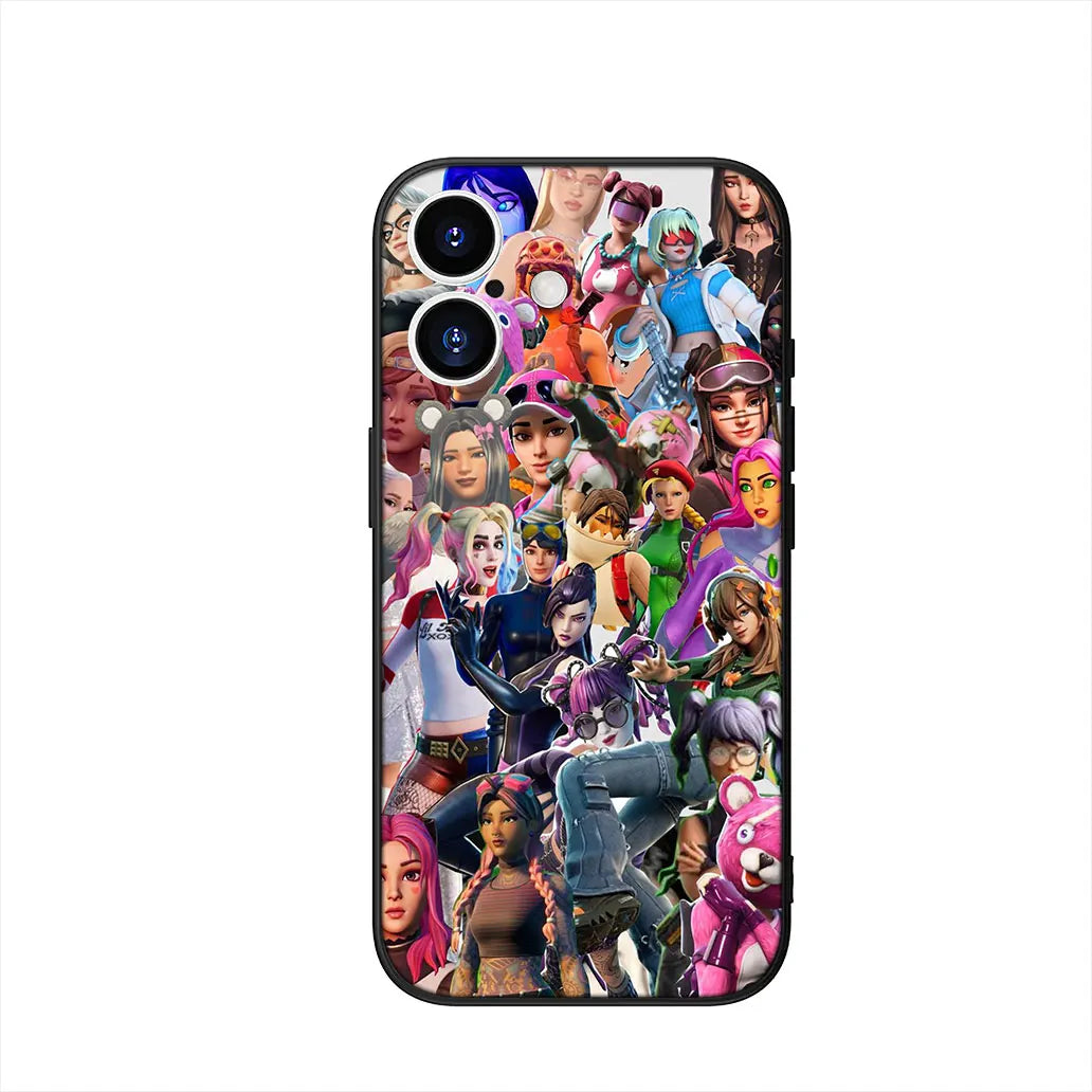Capa com wallpaper de jogo F-ForTnites para Samsung Galaxy A07 A13 A12 A23 A42 A50 A51 A52 A53 A70 A71 A72 A21S A04 Note 20 9 8 10