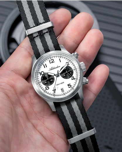 ADDIESDIVE 2025 Neue Panda Eye Herrenuhr, luxuriöse Retro-VK64-Quarzuhr für Herren, Sport-Chronograph, 100M wasserdicht, leuchtend