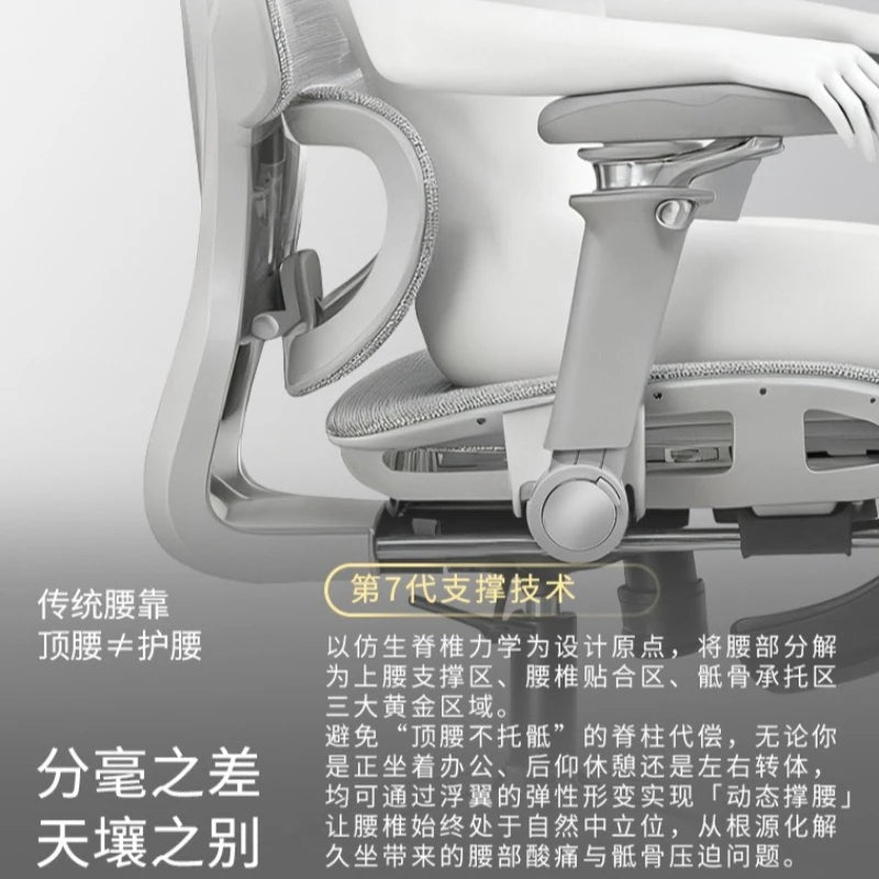Tragbarer minimalistischer ergonomischer Stuhl mit 10D-Armlehne, Computerstuhl, Bürostuhl, Lernstuhl, Gaming-Stuhl, stabil und langlebig