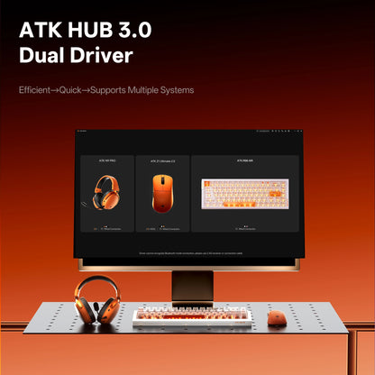 ATK Blazing Sky Z1 V2 Ultimate bezdrátová myš PAW3950 Ultra Dual 8K herní myš ergonomická, vlastní vývoj, pro střední až velkou ruku