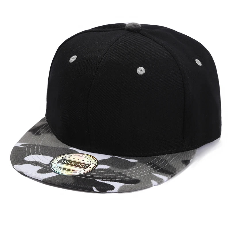 Custom Print Embroidery Logo Flat-brimmed baseball cap Unisex Outdoor Hat Hip Hop Dad Hat Gorras Hombre Street Snapback Hat