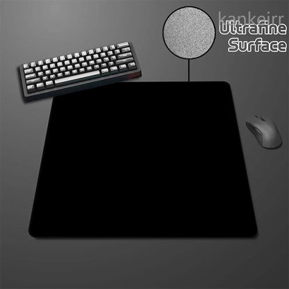 Schwarzes Speed-Mousepad, einfarbig, hochelastisch, rutschfeste Unterseite, Gaming-Mausmatte, Premium-E-Sports-Mousepad, ultrafeine Oberfläche, Deskmat