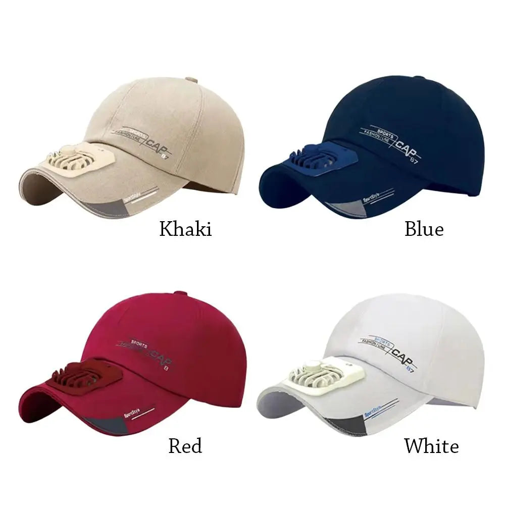 Cappellino da baseball con ventola, ventilatore rinfrescante ricaricabile via USB per l’estate, protezione solare per il golf all’aperto, cappellino con visiera regolabile a 2 velocità, cappellino da escursionismo con ventola