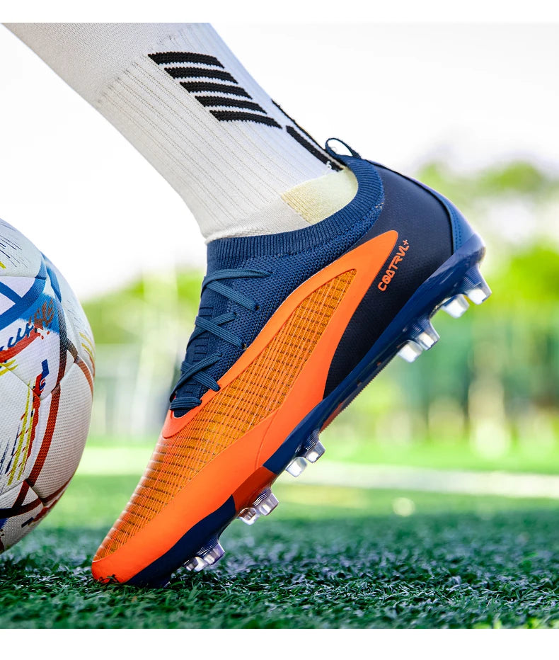New Men's Football Boots Outdoor Cleats Breathable Adult Non-Slip Soccer Shoes Sport Long Spikes Training Boys Match Comfortable