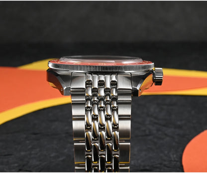 Orologio da uomo automatico San Martin 39.5mm Limited Edition con quadrante Full Lume, NH34 GMT, data a ore 6, 10Bar, Kol Saati di lusso SN0116W