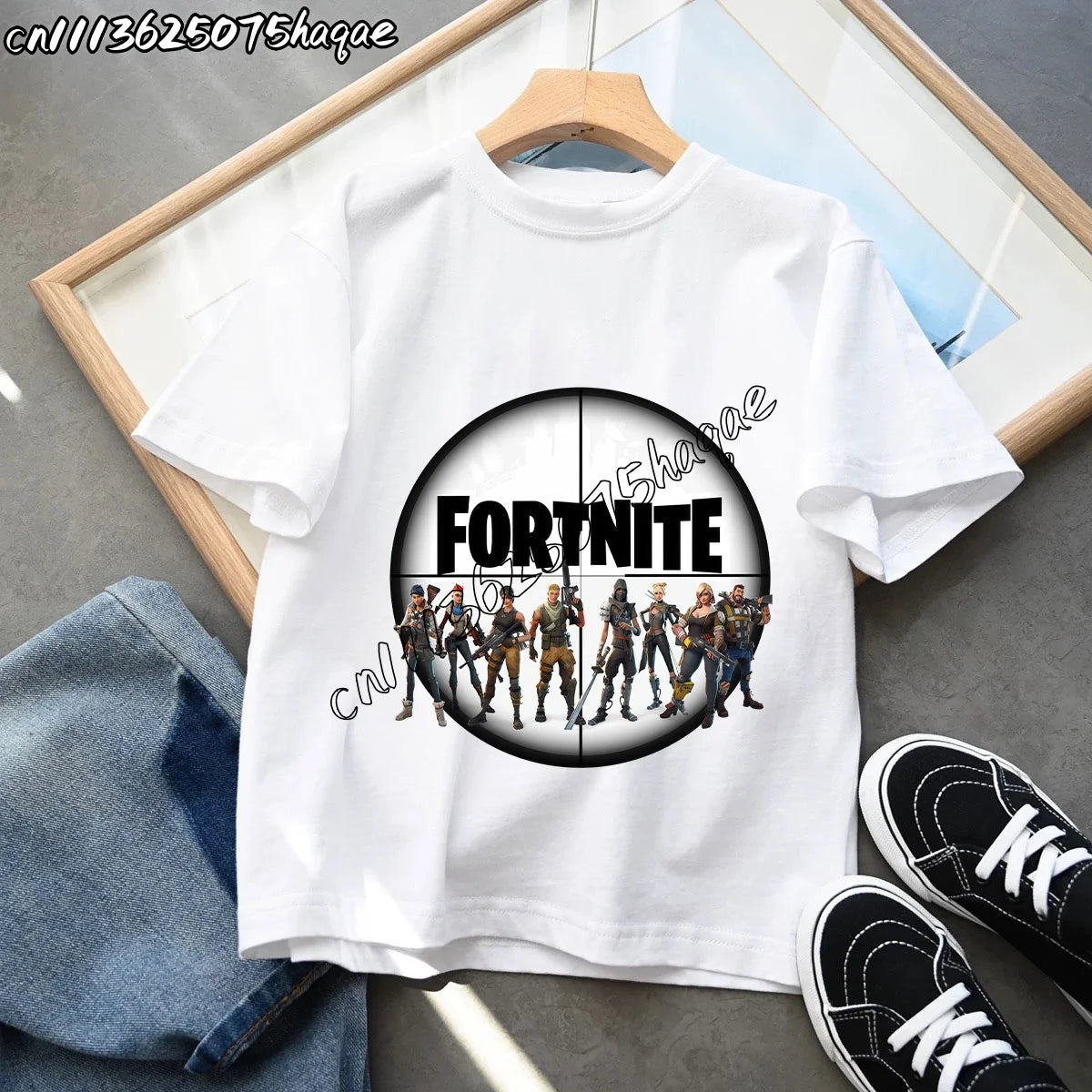 T-shirts Infantis Fortnite Novidade de Verão, T-shirt com Figura de Desenho Animado, Estampado Gráfico, Casual e Desportivo, Manga Curta, Tops Desportivos para Criança, Roupa para Rapazes